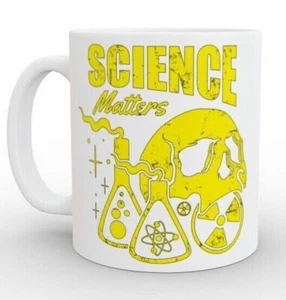 Science Matters - Mug Set, Knowledge Physics Chemistry Biology Radioactive Skull - Picture 1 of 11