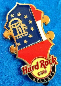 ATLANTA HRC CORE HEADSTOCK SERIES GEORGIA STATE FLAG Hard Rock Cafe PIN - Picture 1 of 1