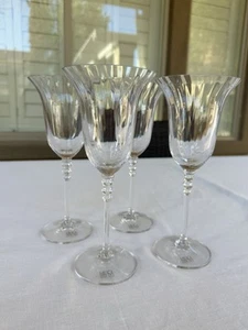4er Set Mikasa Flair klare Wasserkelche 8 3/4" mundgeblasenes Glas Österreich - Bild 1 von 9