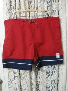 *NAUTICA 1983 SPECIAL ISSUE CLASSIC MEN XL (44x7) RED BOARDSHORT-LINED-NYLON-EUC - Bild 1 von 14