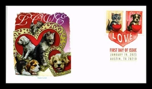 US COVER LOVE PUPPY KITTEN IMPERFORATE FDC COMBO PANDA CACHET - Picture 1 of 2