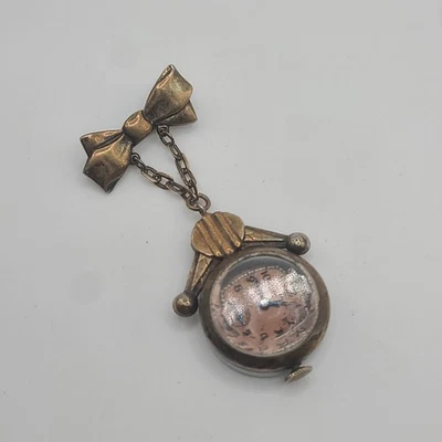 Vintage Watch Brooch Helbros 7 Jewel DOESNT Run Gold Filled - Image 1 of 4