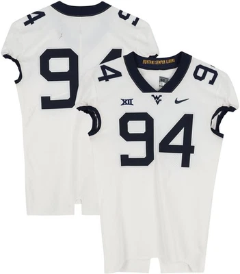 West Virginia Mountaineers TI #94 White Jersey from Football Program - Size 46+4 - Image 1 of 3