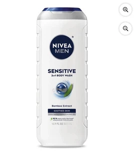 Nivea Men Body Wash Sensitive With Bamboo Extract 16.9 oz - Picture 1 of 5