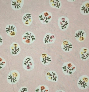 Heather Ross Studio Edit Quilt Fabric Pink Roses - #40930D - 1/2 Yd-New - Picture 1 of 1