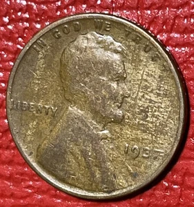 1937 Lincoln Wheat Cent Woody Wood Grain Unsachgemäße Legierung Mischfehler einzigartige Münze - Bild 1 von 4