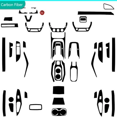 48Pcs Glossy Piano Black Set Full Interior Trim Kits For Toyota Corolla 2019-24 - Image 1 of 4