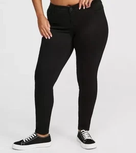 NEU Torrid 10XS schwarz luxuriös Skinny Satin Stretch Jeans Hose zierlich kurze Schrittlänge - Bild 1 von 7