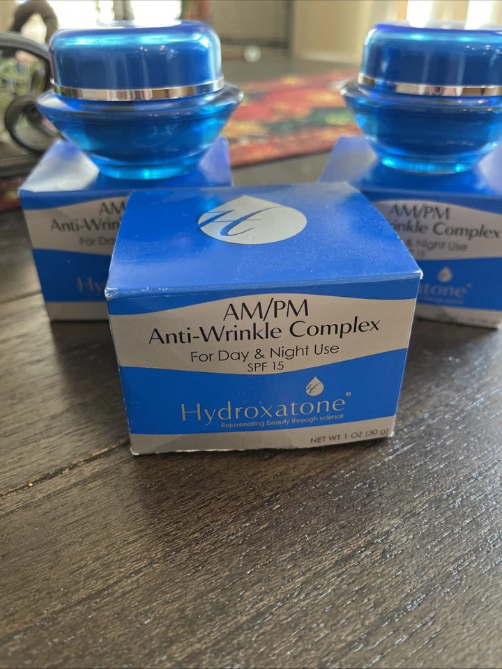 Hydroxatone AM/PM комплекс против морщин 1 жидкая унция SPF 15 крем для лица все три коробки - Изображение 1 из 4