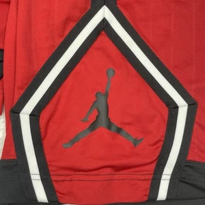 Nike Jordan Dri-FIT Jumpman Diamond Shorts Red/Black/White Youth Large - Picture 1 of 11