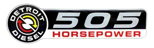 DETROIT DIESEL 505 HP EMBLEM SATIN - Picture 1 of 2