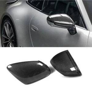 Mirror Cover Cap Real carbon fibre Fit Porsche 911 992 Targa Carrera 9J1 Taycan - Picture 1 of 12