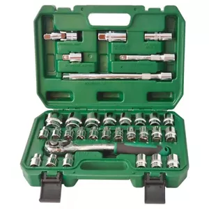 32 Pcs 1/2" Drive Socket Set Metric 8-32mmm Sockets 1/2-Inch Ratchet - Picture 1 of 6