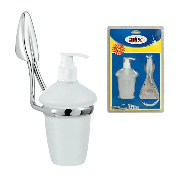 Portasapone Dispenser da Parete Glaciar Sapone Liquido in Vetro Artex - Immagine 1 di 1