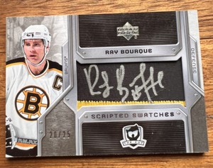 RAY BOURQUE 2006/07 THE CUP SCRIPTED SWATCHES AUTO 20/25 UPPER DECK
