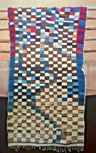 Vintage woollen moroccan berber rug 234 x 134cm - Picture 1 of 11