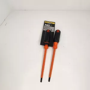 Klein Tools 6826INS Slim-Tip 1000V Insulated Screwdriver, 1/4" Cabinet, 6"- pair - Picture 1 of 4