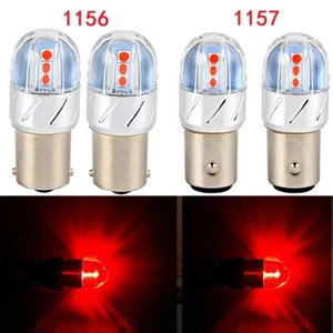 4pcs 1156 1157 Red LED Bulbs Combo Tail Turn Signal Brake Backup Reverse Light - Bild 1 von 12