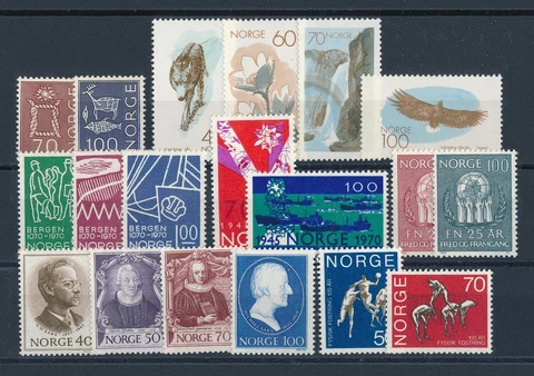 Norway 1970 Complete MNH Year Set  as shown at the image Cover