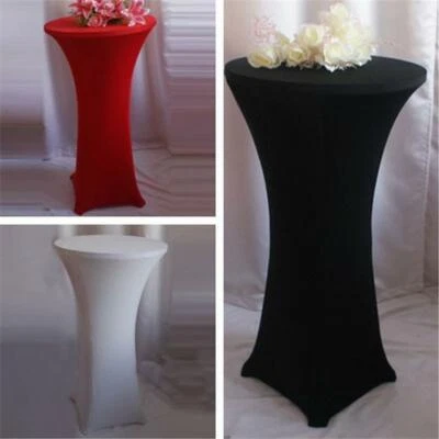 Cocktail Table Cover Stretchy Spandex Tight Fit Wedding Party Decor KS - Image 1 of 4