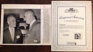 Astronaut John Glenn LBJ Press Photo NASA 1962 The Baltimore Sun Newspaper - Picture 1 of 5