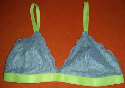 Nuevo con etiquetas Sujetador Express One Eleven Gris Encaje Amarillo Neón Acentos Extra Pequeño XS   Foto 1 de 4