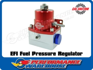 Regulador de presión de combustible Cal Custom aluminio EFI rojo y plateado - Imagen 1 de 3