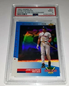 1993 Denny's Grand Slam Holograms #21 John Valentin Card Graded PSA 9 Mint - Picture 1 of 2