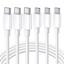 3pack TechFlo MFI Certified Lightning to USB C Cable for iPhone 13 12 11 Pro Max