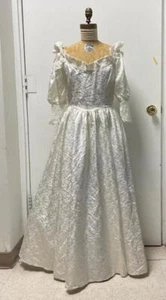 Gunne Sax McClintock Romantic Renaissance Bridal Sz 13 Ivory Vtg Wedding Gown - Picture 1 of 11