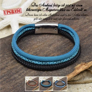 ❦ Pulsera IRIS | Velero 5 mm y Paracord 4 mm | Cierre magnético | 01 ❦ - Imagen 1 de 6