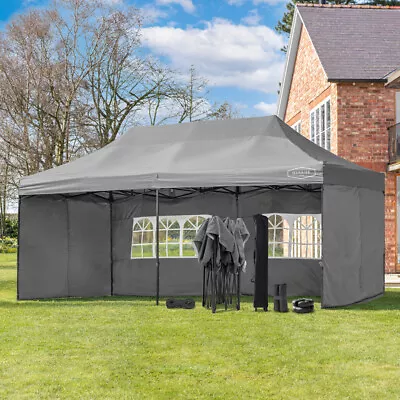 Harrier Luxury Pop Up Gazebos [3x6m] | 4X COLOURS / SIDE PANEL & ANCHOR Options - Image 1 of 4