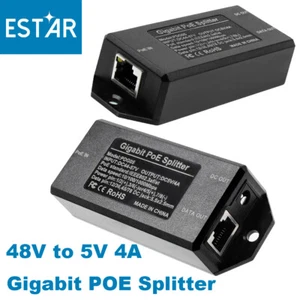 IEEE802.3 AF/AT 48V to 5V 4A Gigabit AT Standard PoE Splitter for CCTV System - Afbeelding 1 van 13