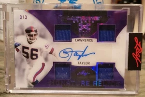 Leaf Ultimate X Sports 2021 firma reliquia Lawrence Taylor 3/3 Nueva York Giants automático - Imagen 1 de 2