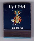 BOAC Matchbook British Overseas Airways Corporation Africa 17/20 allumettes c