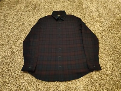 Camisa Oakley Para Hombre Pequeña Azul Rojo Franela a Cuadros Manga Larga Botón Delantero Algodón Foto 1 de 4