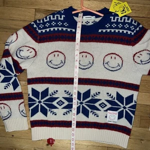 $395 Sandro Paris Women's Smiley Sweater Size 4  Wool  Alpaca Cashmere Blend - Picture 1 of 16