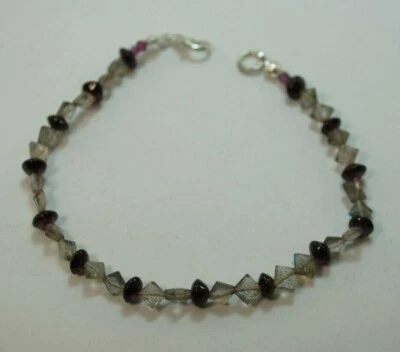 Labradorit und Granat Edelstein Armband - Bild 1 von 2