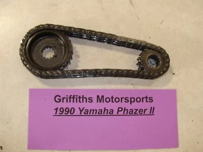 1990 YAMAHA PHAZER 2 II pz485 engrenagem corrente de transmissão roda dentada inferior superior 29t 17t - Imagem 1 de 4