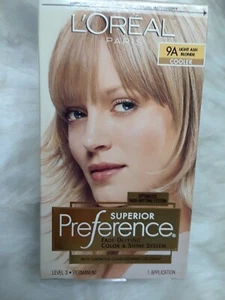 Color de cabello L'Oreal Paris PREFERENCIA SUPERIOR, rubio ceniza claro ENFRIADOR 9A *NUEVO EN CAJA - Imagen 1 de 6
