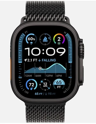 Apple Watch Ultra 2 Cellular 49mm Black Titanium With Black Milanese Loop Medium - Image 1 of 3