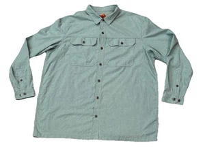 Patagonia Men's Light Farriers Shirt Blue Hemp Blend 2XL Button Up Long Sleeve - Picture 1 of 15