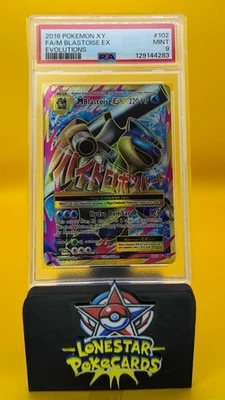 2016 POKEMON XY EVOLUTIONS #102 FULL ART/M BLASTOISE EX PSA 9 MINT #102 - Image 1 of 2