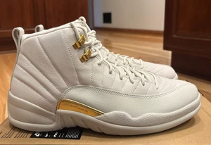 Nike Air Jordan 12 Retro Phantom Metallic Gold FD9101 007 Women Size 13.5 Men 12 - Picture 1 of 10