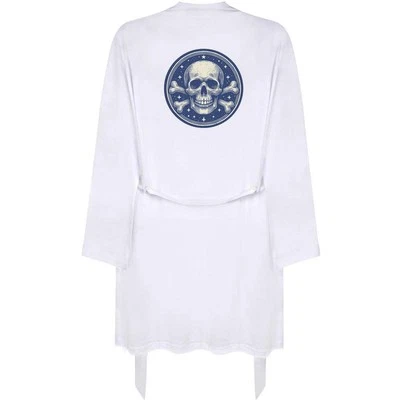 'Circular Skull and Crossbones' Adult Dressing Robe / Gown (RO054849) — 第 1/2 张图片