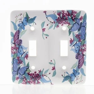 Interruptor de palanca de 2 velocidades Leviton 89509-FLY Butterfly placa de pared de tamaño estándar de cerámica - Imagen 1 de 5