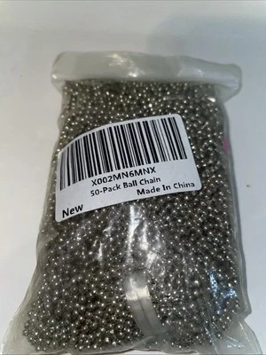 "Lote de bolas y cadena de metal Go Piece de 24"" de longitud"  Foto 1 de 2