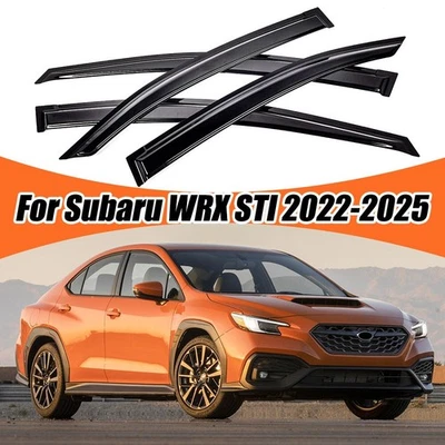 Deflector de ventilación de ventana protector de lluvia estilo premium para Subaru WRX STI JDM 2022-2025 Foto 1 de 4