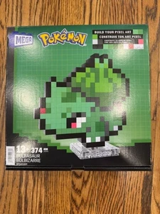 MEGABlocks Pokemon Bulbasaur Pixel 8-Bit Art Action Figure 400pz Nuovo - Foto 1 di 9