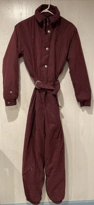 Vintage Roffe Seattle USA Skiwear Suit Women’s Size 10 Burgundy - Image 1 of 4